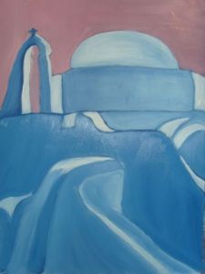 Voir le détail de cette oeuvre: Mikonos -l'église bleue